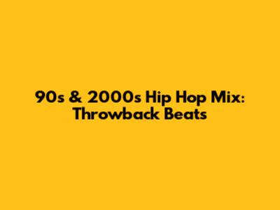 90s & 2000s Hip Hop Mix: Throwback Beats