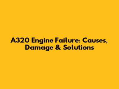 A320 Engine Failure: Causes, Damage & Solutions
