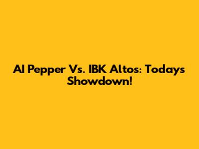 AI Pepper Vs. IBK Altos: Today's Showdown!