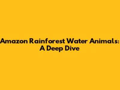 Amazon Rainforest Water Animals: A Deep Dive