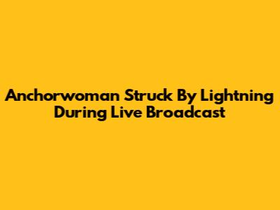 Anchorwoman Struck By Lightning During Live Broadcast