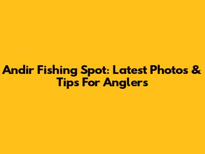 Andir Fishing Spot: Latest Photos & Tips For Anglers
