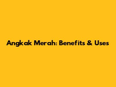 Angkak Merah: Benefits & Uses