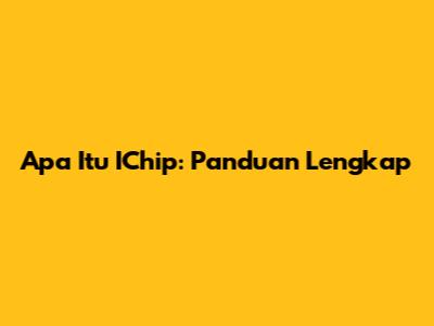 Apa Itu IChip: Panduan Lengkap