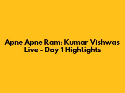 Apne Apne Ram: Kumar Vishwas Live - Day 1 Highlights