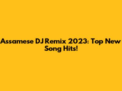 Assamese DJ Remix 2023: Top New Song Hits!