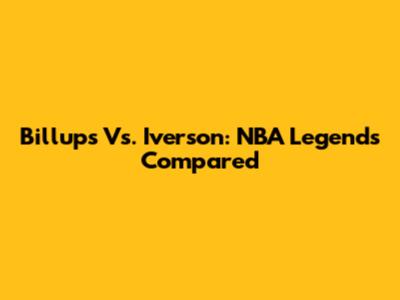 Billups Vs. Iverson: NBA Legends Compared