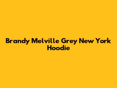 Brandy Melville Grey New York Hoodie