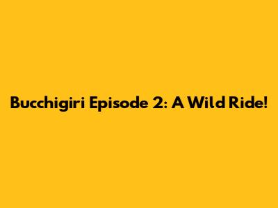 Bucchigiri Episode 2: A Wild Ride!