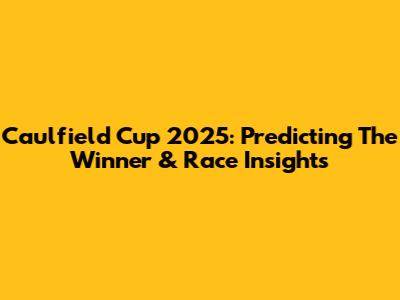 Caulfield Cup 2025: Predicting The Winner & Race Insights
