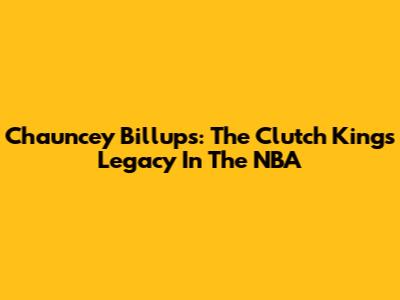 Chauncey Billups: The Clutch King's Legacy In The NBA