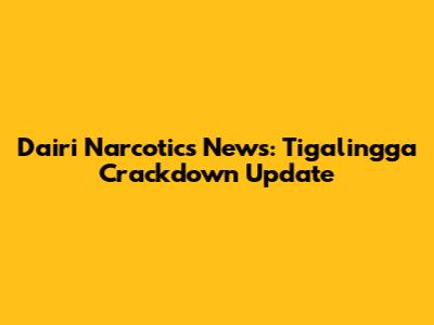 Dairi Narcotics News: Tigalingga Crackdown Update