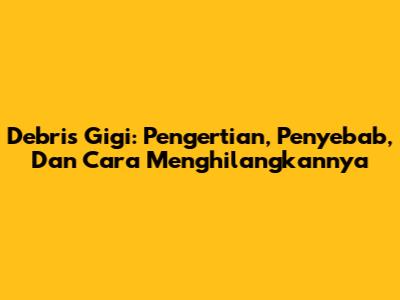 Debris Gigi: Pengertian, Penyebab, Dan Cara Menghilangkannya