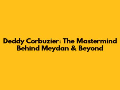 Deddy Corbuzier: The Mastermind Behind 'Meydan' & Beyond