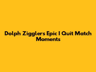 Dolph Ziggler's Epic 'I Quit' Match Moments