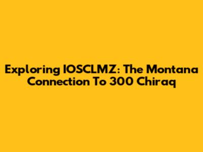 Exploring IOSCLMZ: The Montana Connection To '300 Chiraq'