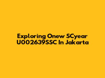 Exploring Onew SCyear U002639SSC In Jakarta