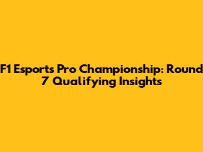 F1 Esports Pro Championship: Round 7 Qualifying Insights