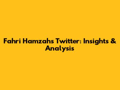 Fahri Hamzah's Twitter: Insights & Analysis