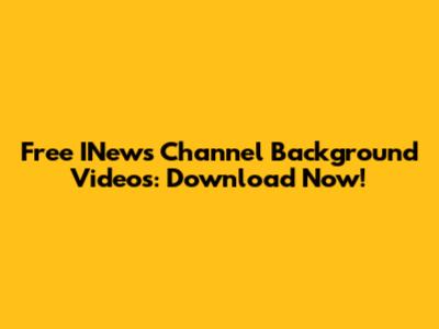 Free INews Channel Background Videos: Download Now!