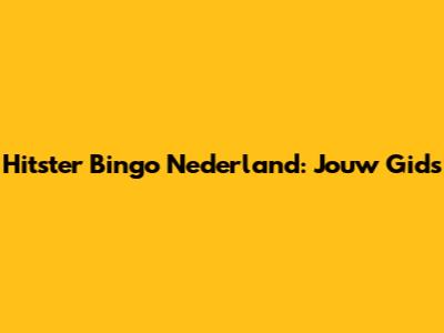 Hitster Bingo Nederland: Jouw Gids