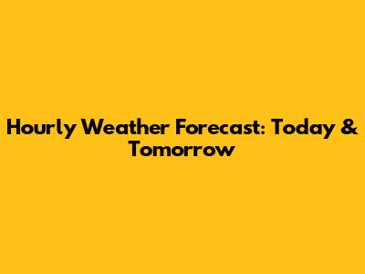 Hourly Weather Forecast: Today & Tomorrow