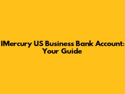 IMercury US Business Bank Account: Your Guide