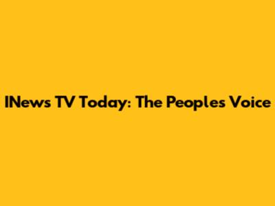 INews TV Today: The People's Voice