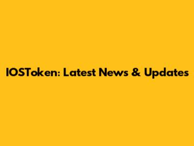 IOSToken: Latest News & Updates