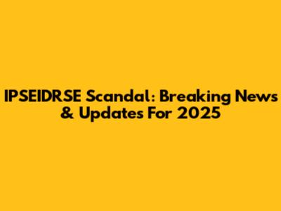 IPSEIDRSE Scandal: Breaking News & Updates For 2025