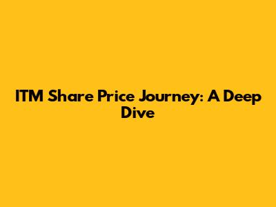ITM Share Price Journey: A Deep Dive