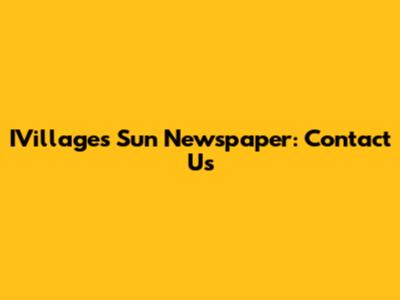 IVillages Sun Newspaper: Contact Us