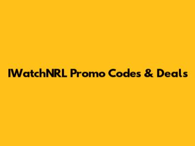 IWatchNRL Promo Codes & Deals