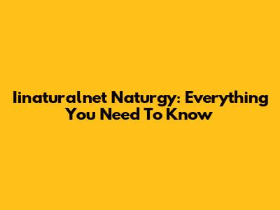 Iinaturalnet Naturgy: Everything You Need To Know