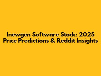 Inewgen Software Stock: 2025 Price Predictions & Reddit Insights