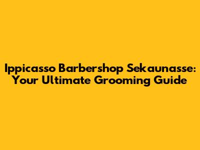 Ippicasso Barbershop Sekaunasse: Your Ultimate Grooming Guide