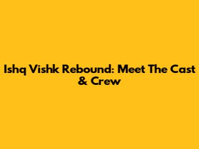 Ishq Vishk Rebound: Meet The Cast & Crew