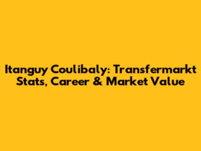 Itanguy Coulibaly: Transfermarkt Stats, Career & Market Value