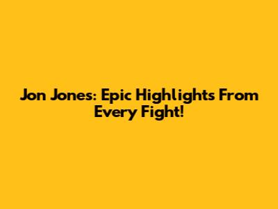 Jon Jones: Epic Highlights From Every Fight!
