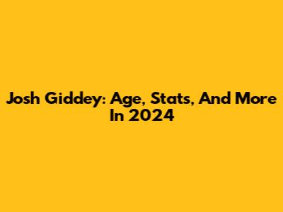 Josh Giddey: Age, Stats, And More In 2024