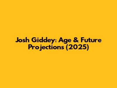 Josh Giddey: Age & Future Projections (2025)