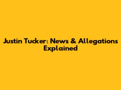 Justin Tucker: News & Allegations Explained