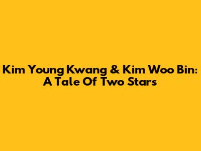 Kim Young Kwang & Kim Woo Bin: A Tale Of Two Stars