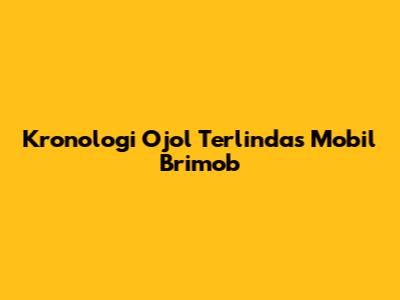 Kronologi Ojol Terlindas Mobil Brimob