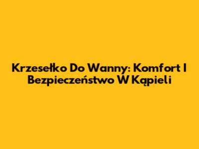 Krzesełko Do Wanny: Komfort I Bezpieczeństwo W Kąpieli