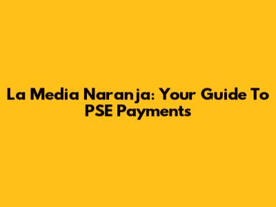 La Media Naranja: Your Guide To PSE Payments
