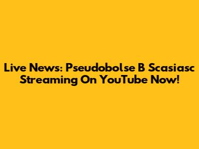 Live News: Pseudobolse B Scasiasc Streaming On YouTube Now!