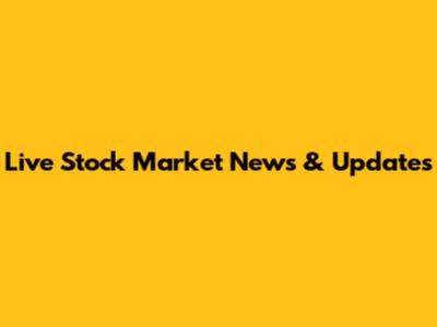 Live Stock Market News & Updates