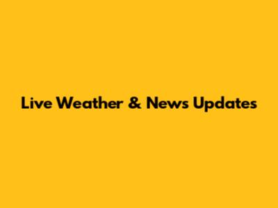 Live Weather & News Updates