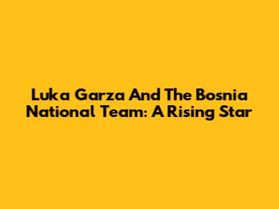 Luka Garza And The Bosnia National Team: A Rising Star